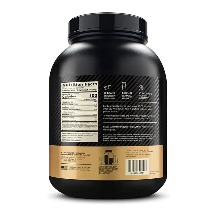 GOLD STANDARD 100% WHEY ISOLATE 3L's photo #4