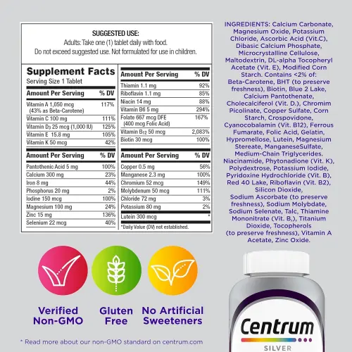 MULTIVITAMINAS CENTRUM WOMEN +50's photo #8