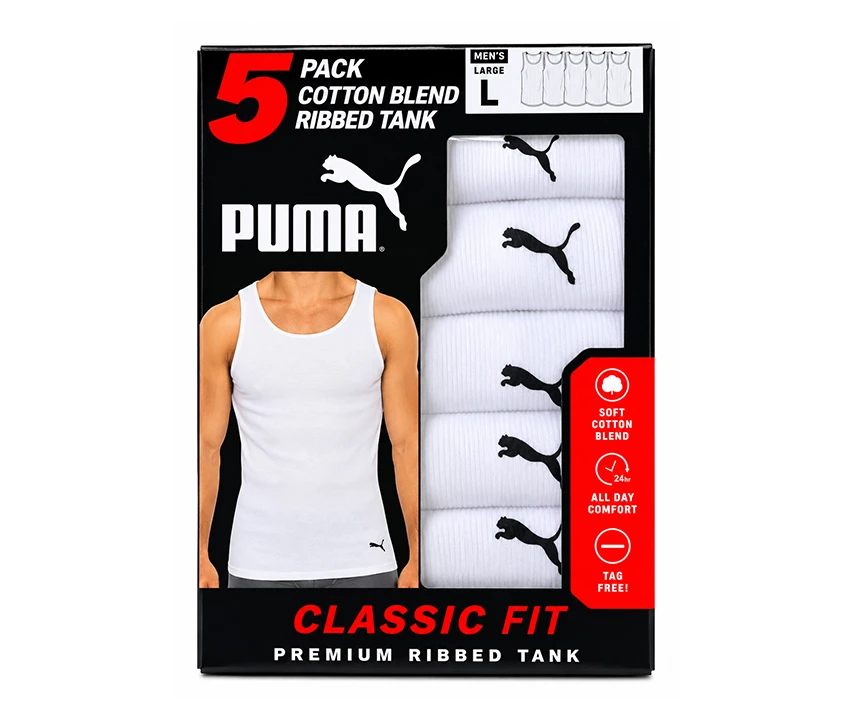 PACK 5 CAMISETAS ALGODÓN PUMA TALLA L's foto | Javi Sports Shop |  BizneCubano