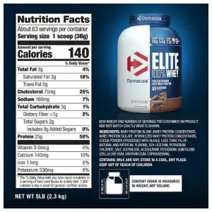 WHEY PROTEIN ELITE DYMATIZE 5LB miniatura 10