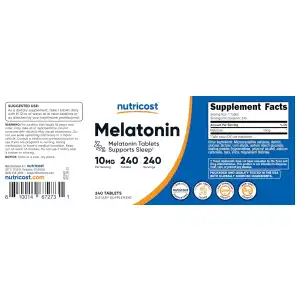 MELATONINA NUTRICOST 10mg miniatura 2