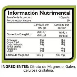 MAGNESIO CITRATO 60 CAPSULES miniatura 3